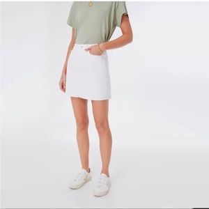 Liverpool Los Angeles- Gia raw hem denim pencil skirt in white- size 10